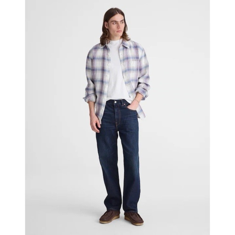 Madewell The 1991 Loose Straight Jean in Tolland Wash-Rigid Size 33 $148 OA181